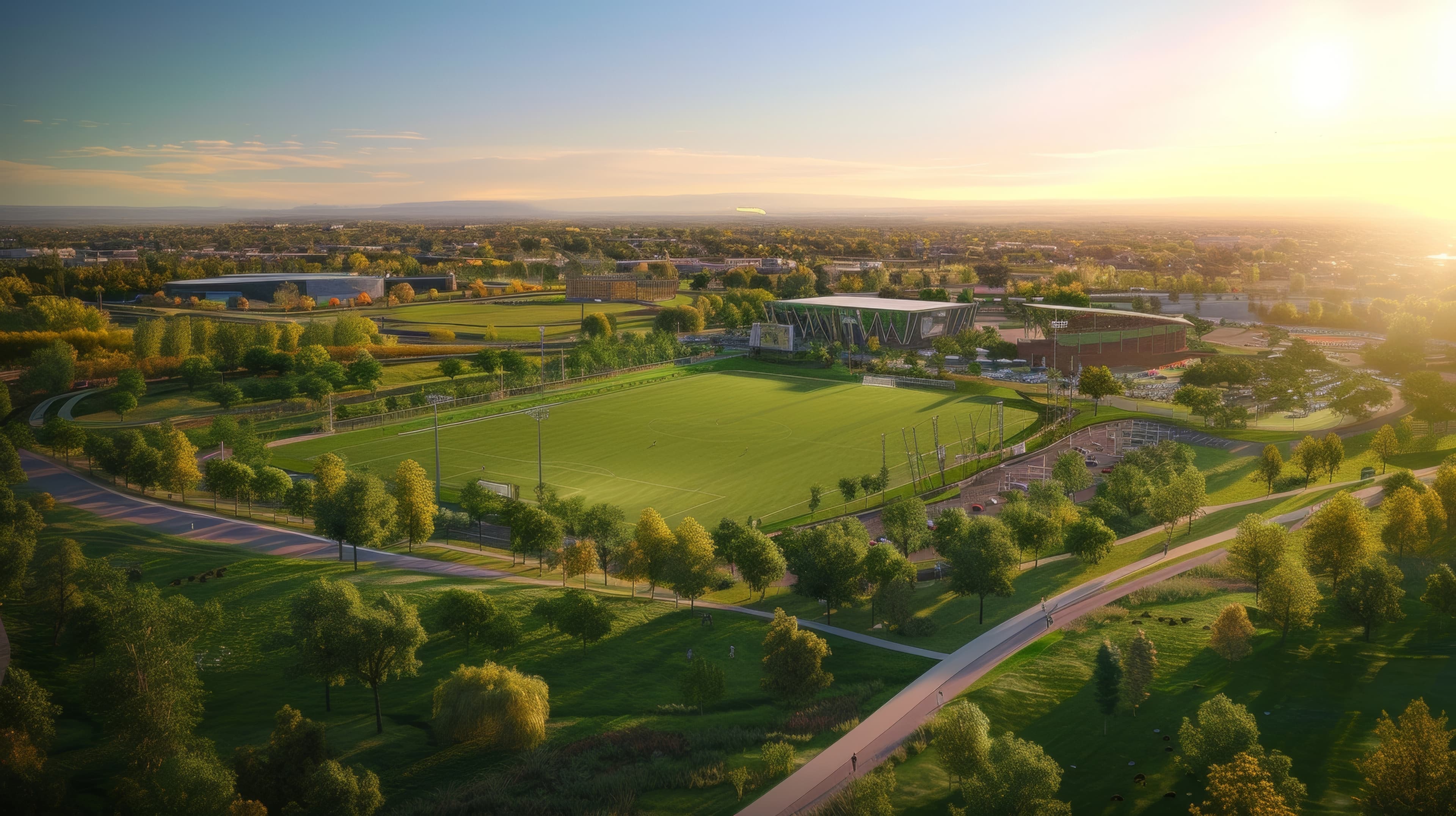 Landscape with designated areas